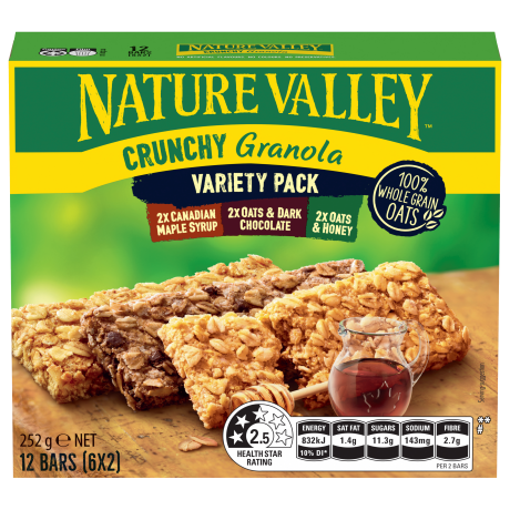 Nature Valley Granola Bars Variety Pack – 12 Bars, 8.94 Oz, 100% Whole Grain